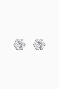 Bijuterii Moissanite - Cercei din argint Manissi Diamond 5 mm