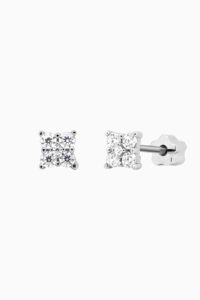 Bijuterii Moissanite - Cercei din argint Manissi Diamond Four Stones Small