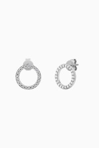 Bijuterii Moissanite - Cercei din argint Manissi Diamond Circle Stud