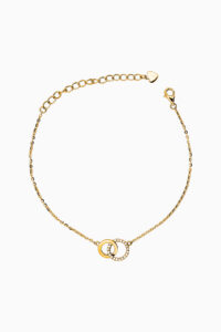 Bratara din argint Manissi Diamond Two Circle Gold