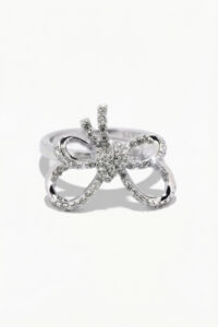 Inel din argint Manissi Zirconia Bow - marime 5.0 (Di 15.7 mm / C 49.3 mm)