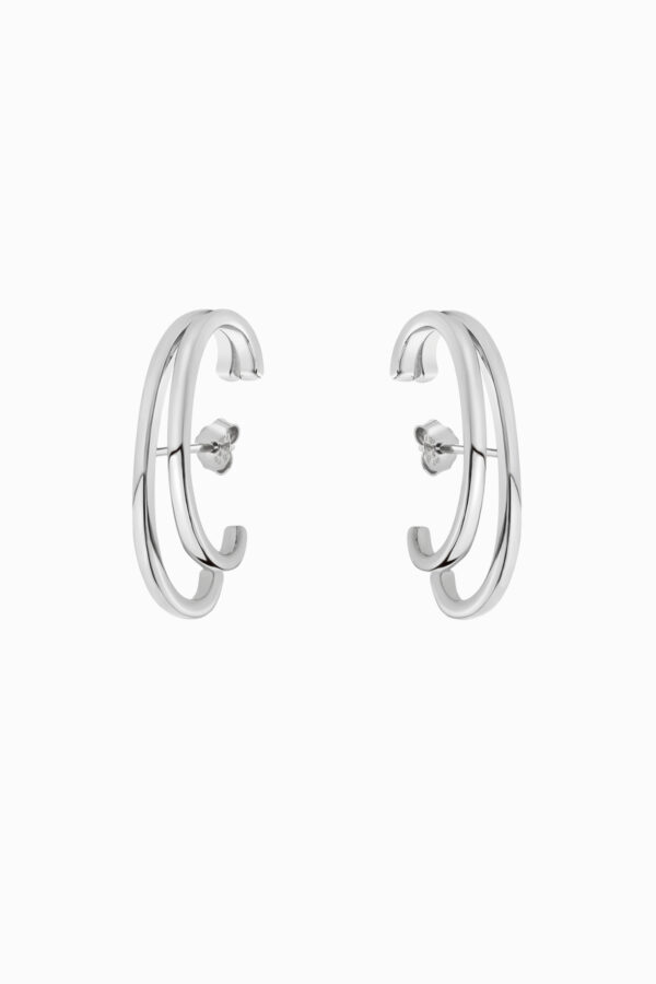 cercei din argint 925 dublu hoop doua fire concentrice double c hoop silver manissi