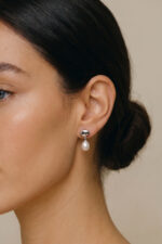 cercei din argint 925 cu perle naturale de cultura pearl tear drop stud manissi