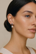 cercei din argint 925 cu perle naturale de cultura pearl tear drop stud manissi