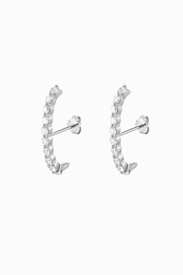 cercei din argint 925 tennis c stud zirconia rotunde setare prong silver manissi