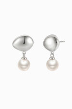 cercei din argint 925 cu perle naturale de cultura pearl tear drop stud manissi