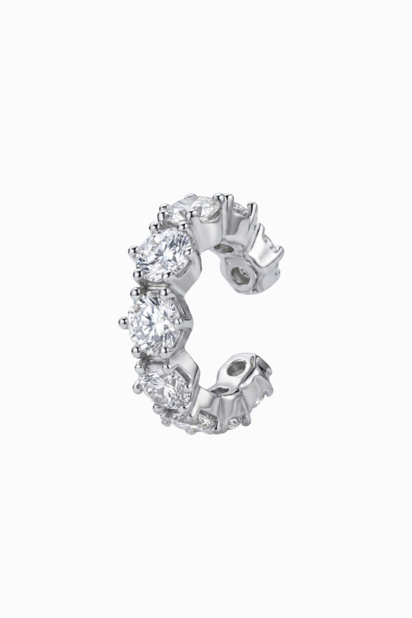 ear cuff din argint 925 cu zirconia rotunde tennis solitaire silver manissi