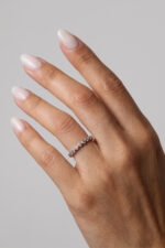 inel din argint 925 eternity zirconia bezel oxidat vintage silver manissi