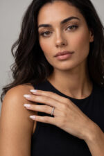 inel din argint 925 eternity zirconia bezel oxidat vintage silver manissi