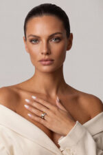 inel din argint 925 bicolor silver gold incrucisate zirconia pavate duo bold manissi