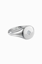 inel signet din argint 925 platou oval zirconia princess silver manissi