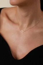 Lantisoare argint cu pandantiv - Lant din argint Manissi Star Charm Gold - 1