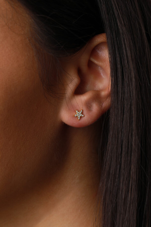 Seturi - Set Cercei din argint Manissi Small Star si Small Star Gold - 1