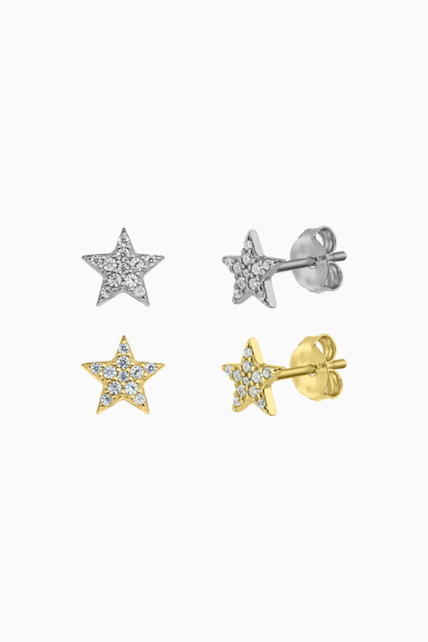 Seturi - Set Cercei din argint Manissi Small Star si Small Star Gold