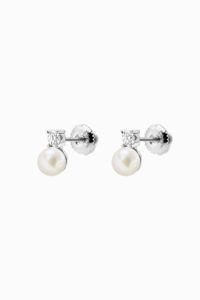 Bijuterii Moissanite - Cercei din argint Manissi Diamond Pearl