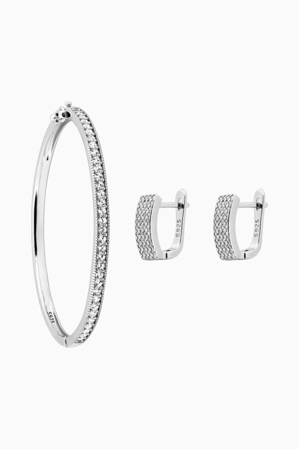 Seturi - Set Bratara din argint Manissi Bangle cu Cercei argint Evelyn