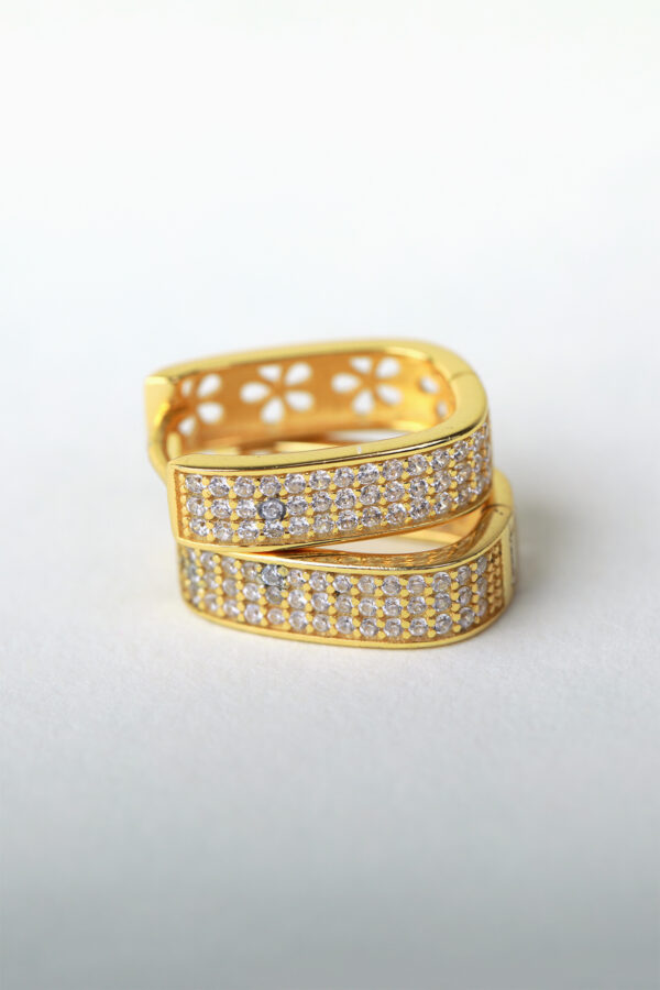Oops! - Oops Cercei din argint Huggies Oval Gold