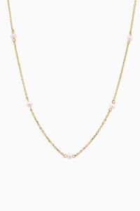 Coliere cu perle naturale - Lant din argint Manissi 9 pearls Gold