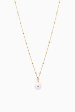 Coliere cu perle naturale - Lant din argint Manissi Pearl Charm Gold