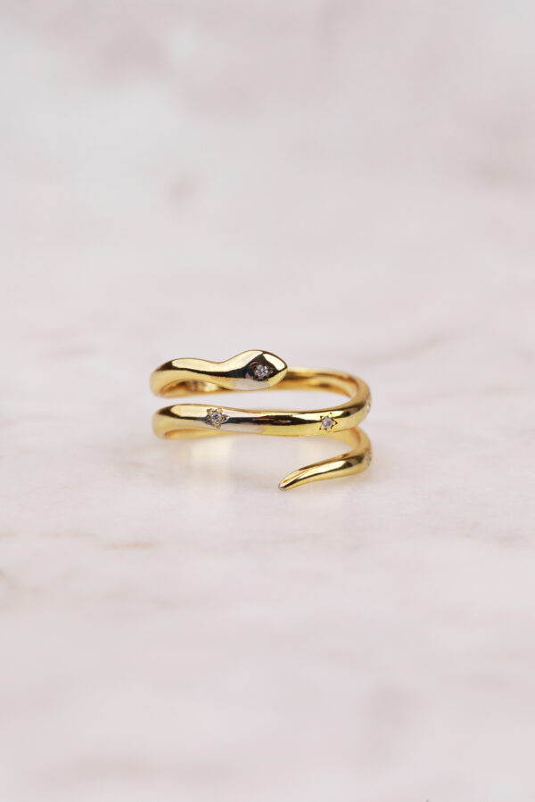 Oops! - Oops Inel din argint Snake Star Gold
