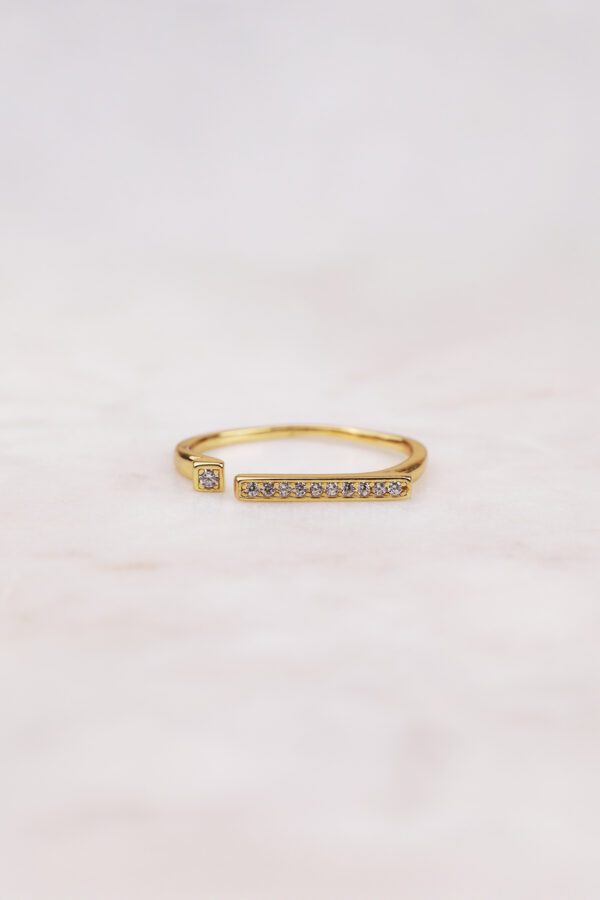 Oops! - Oops Inel din argint Manissi Minimal Zirconia Gold