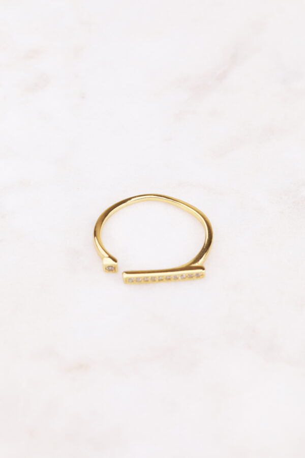 Oops! - Oops Inel din argint Manissi Minimal Zirconia Gold - 1