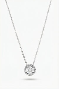 Lant din argint Manissi Diamond Halo 1 ct