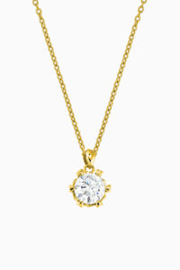 Lant din argint Manissi Solitaire Diamond Gold