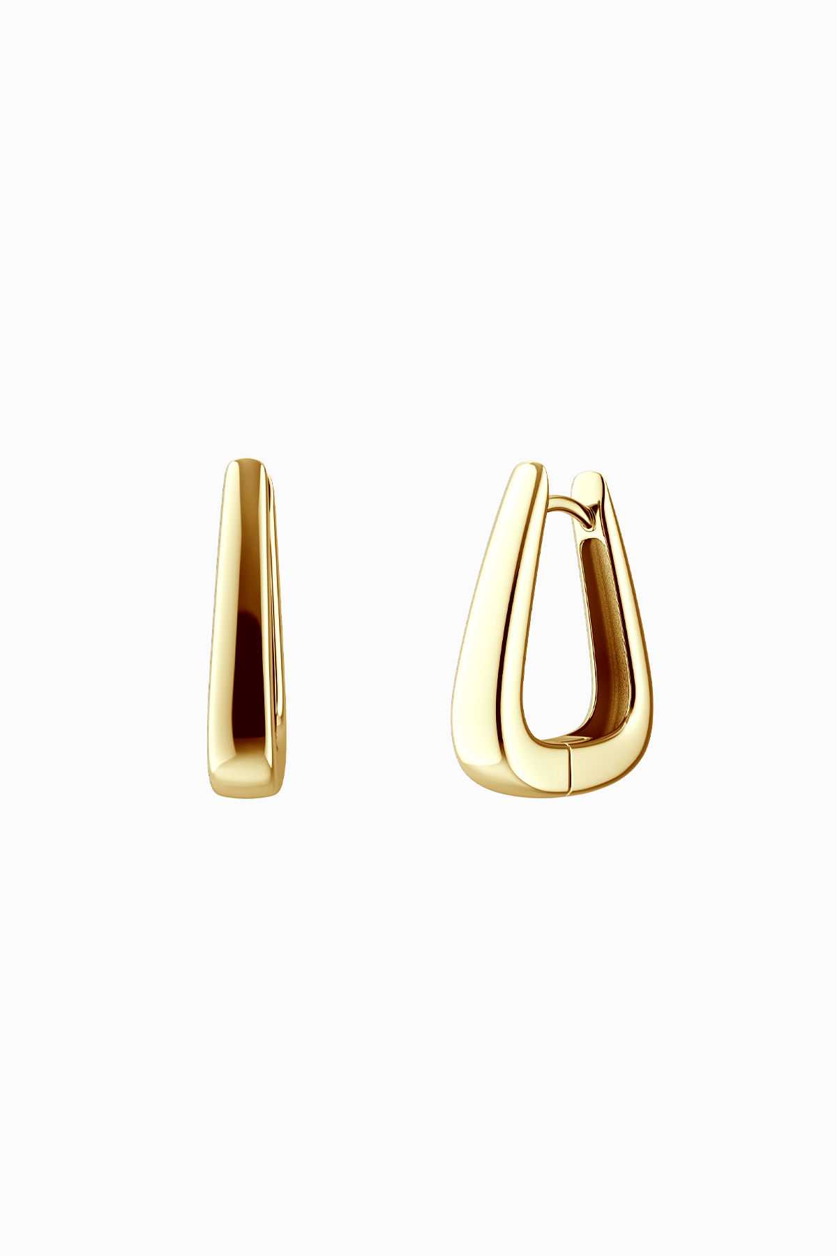 Cercei_din_argint_Manissi_Trapezium_Gold-1 Cercei din argint 925 placați aur galben Manissi Trapezium Gold, vedere laterală cu închizătoare