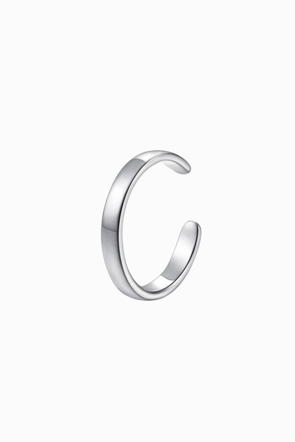 Ear cuff argint 925 simplu lucios Manissi Simple Silver, grosime 2.5mm, diametru interior 9mm, fără perforare