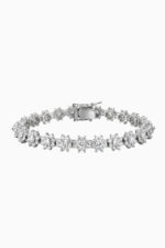 bratara din argint 925 moissanite floare culoare d claritate vvs1 diamond tennis flower manissi