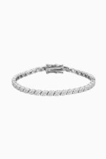 bratara tennis din argint 925 moissanite cluster s-link diamond tennis cluster silver manissi