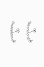 cercei din argint 925 tennis c stud zirconia rotunde setare prong silver manissi