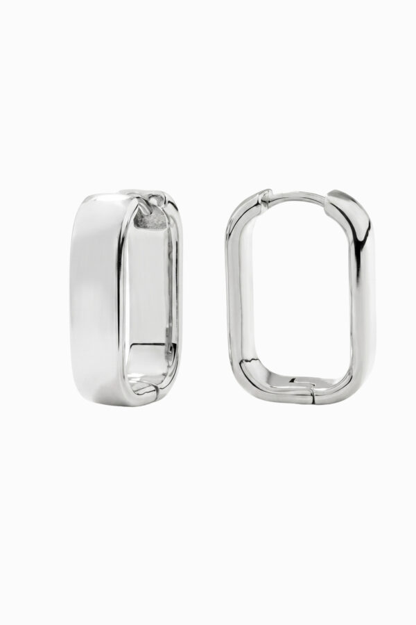 cercei din argint 925 dreptunghiulari rectangle bold silver manissi