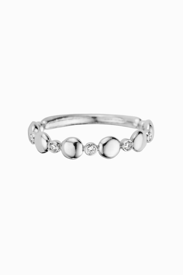 inel din argint 925 bile alternate zirconia bezel beads zirconia silver manissi