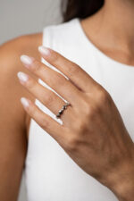 inel din argint 925 bile alternate zirconia bezel beads zirconia silver manissi