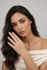 inel din argint 925 floare zirconia pavate tennis adore silver manissi