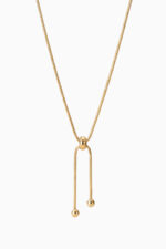 lant din argint 925 placat aur tip snake reglabil slider mobil bile capete gold manissi