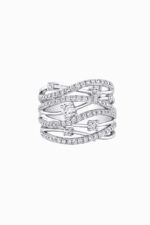 inel din argint 925 multi banda zirconia pave si solitaire aurora silver manissi